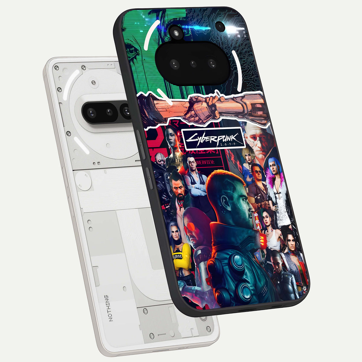  CYBERPUNK Legacy back cover For Nothing Phone 3A slim fit glass case with vibrant aesthetic design