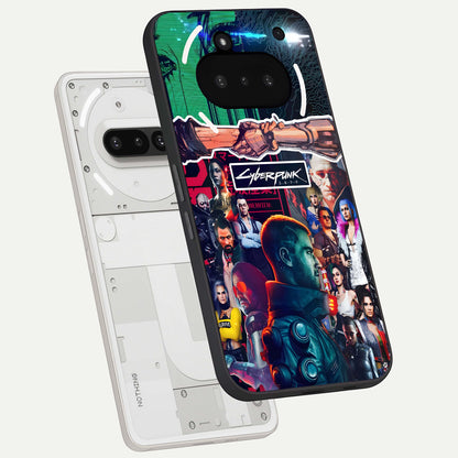  CYBERPUNK Legacy back cover For Nothing Phone 3A slim fit glass case with vibrant aesthetic design