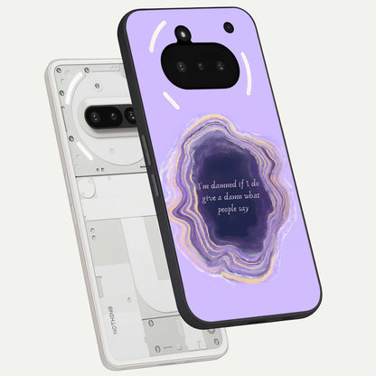  Damned People Quote back cover For Nothing Phone 3A slim fit glass case with vibrant aesthetic design