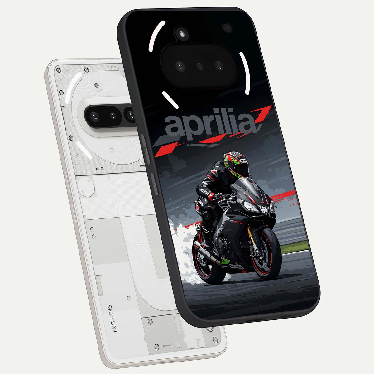  Dark Aprilla back cover For Nothing Phone 3A slim fit glass case with vibrant aesthetic design
