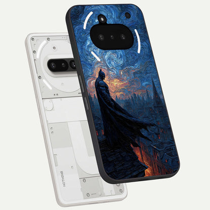 Dark Knight Dusk back cover For Nothing Phone 3A slim fit glass case with vibrant aesthetic design