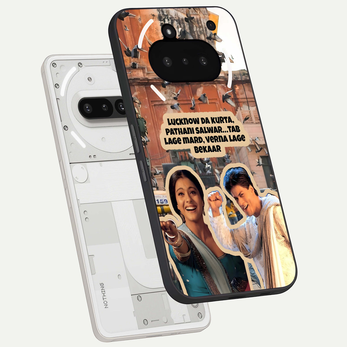  Desi Retro Vibes back cover For Nothing Phone 3A slim fit glass case with vibrant aesthetic design