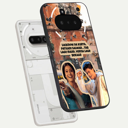  Desi Retro Vibes back cover For Nothing Phone 3A slim fit glass case with vibrant aesthetic design