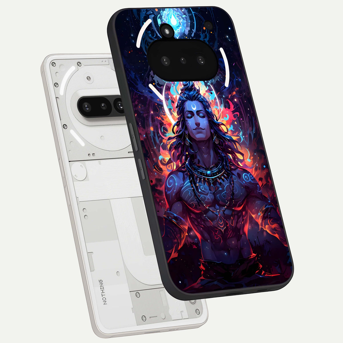  Divine Fire Shiv back cover For Nothing Phone 3A slim fit glass case with vibrant aesthetic design