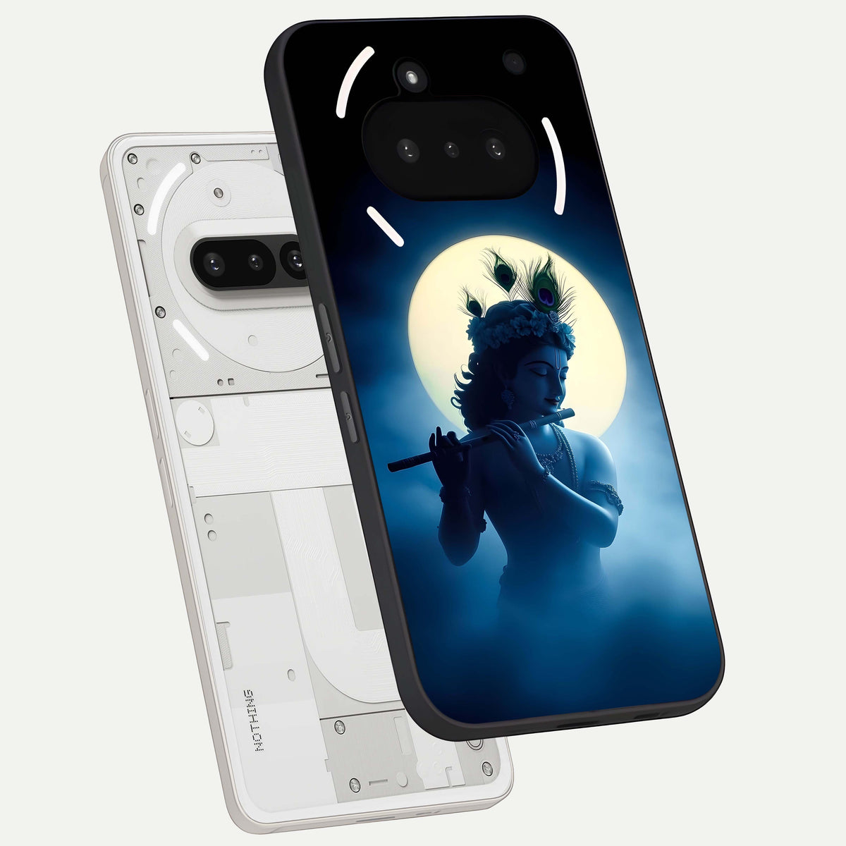  Divine Moon Flute back cover For Nothing Phone 3A slim fit glass case with vibrant aesthetic design