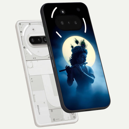  Divine Moon Flute back cover For Nothing Phone 3A slim fit glass case with vibrant aesthetic design