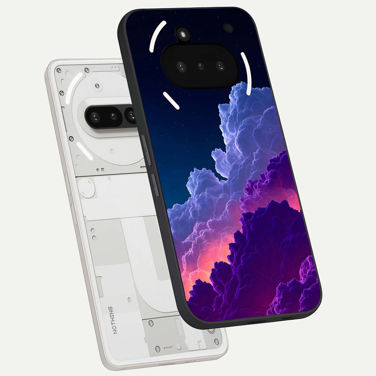  Dreamy Cloud Skies back cover For Nothing Phone 3A slim fit glass case with vibrant aesthetic design