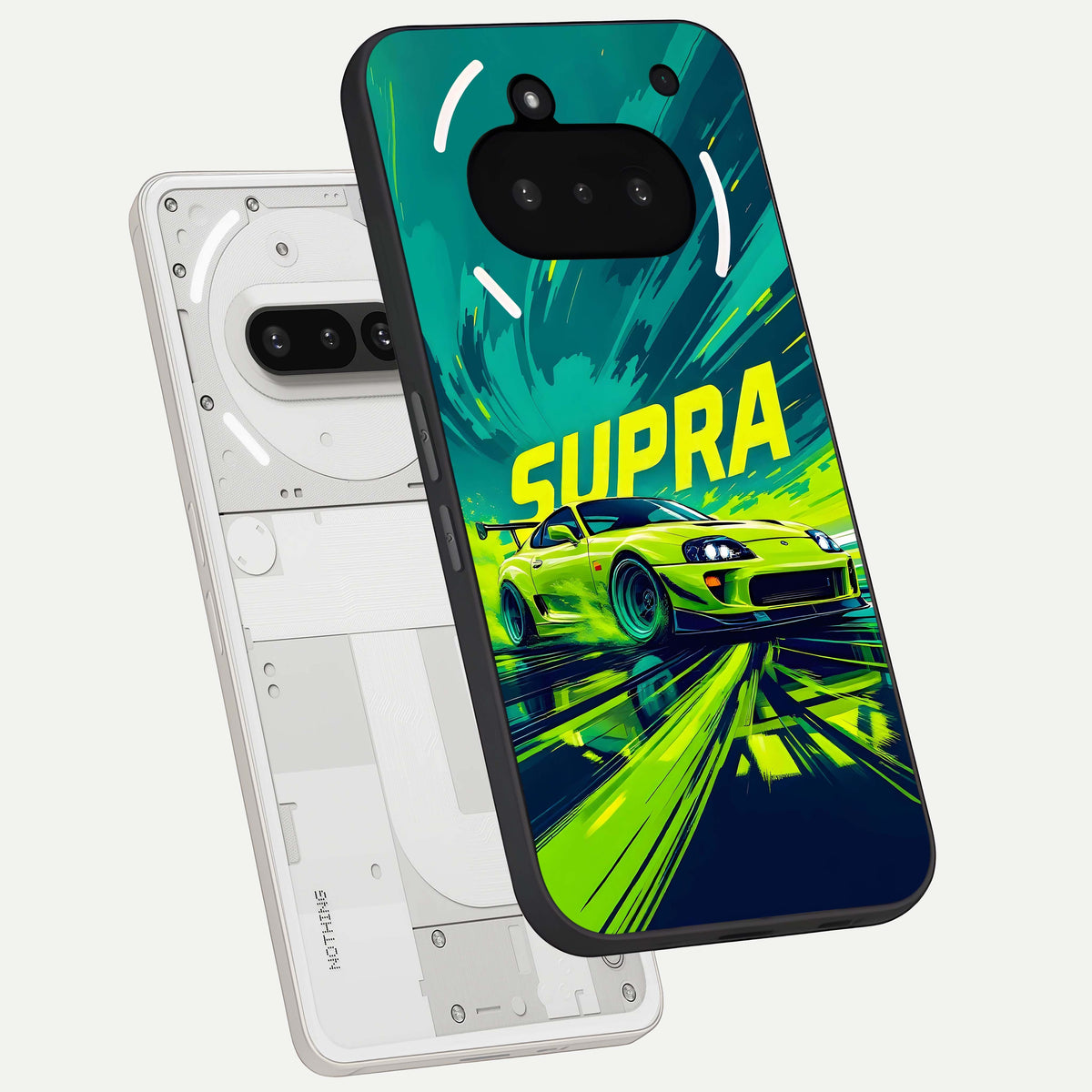  Electric Supra Thunder back cover For Nothing Phone 3A slim fit glass case with vibrant aesthetic design