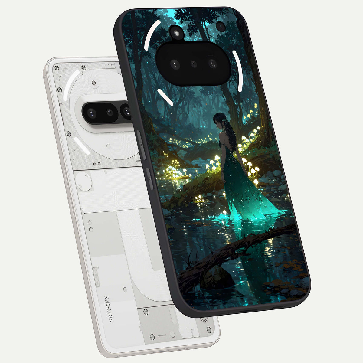  Enchanted Forest Glow back cover For Nothing Phone 3A slim fit glass case with vibrant aesthetic design