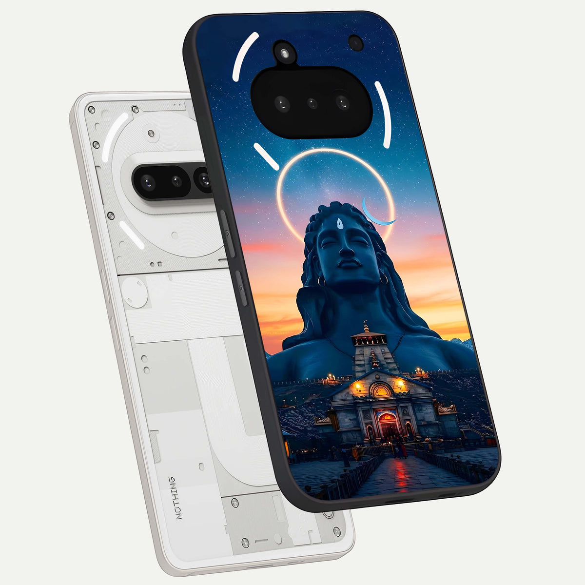  Eternal Shiva Aura back cover For Nothing Phone 3A slim fit glass case with vibrant aesthetic design