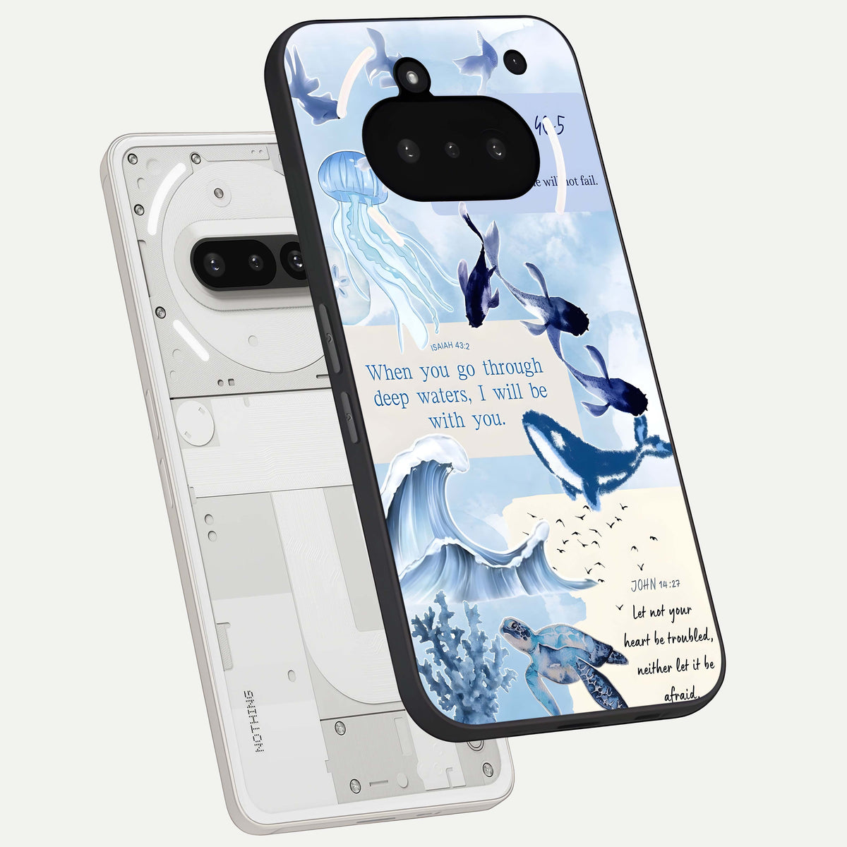  Faithful Ocean Promise back cover For Nothing Phone 3A slim fit glass case with vibrant aesthetic design