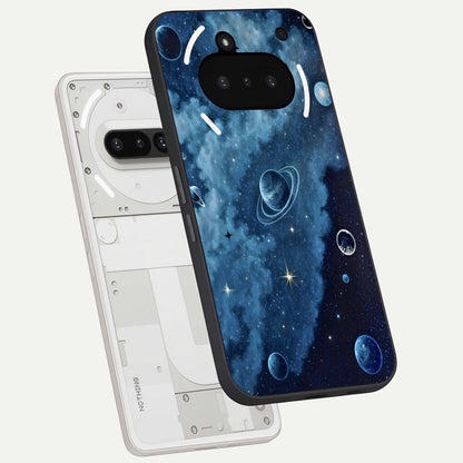 Galaxy Dream Space back cover For Nothing Phone 3A slim fit glass case with vibrant aesthetic design