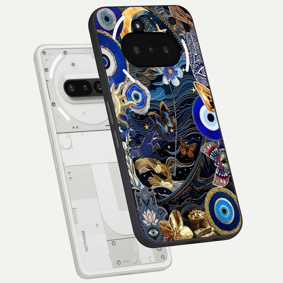  Golden Moon Magic back cover For Nothing Phone 3A slim fit glass case with vibrant aesthetic design