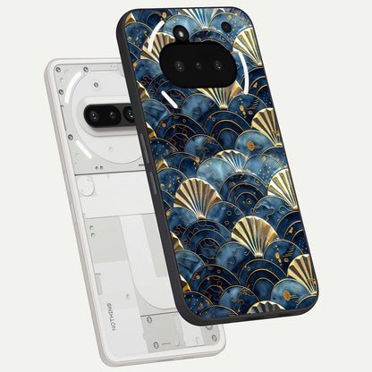  Golden Wave Luxe back cover For Nothing Phone 3A slim fit glass case with vibrant aesthetic design