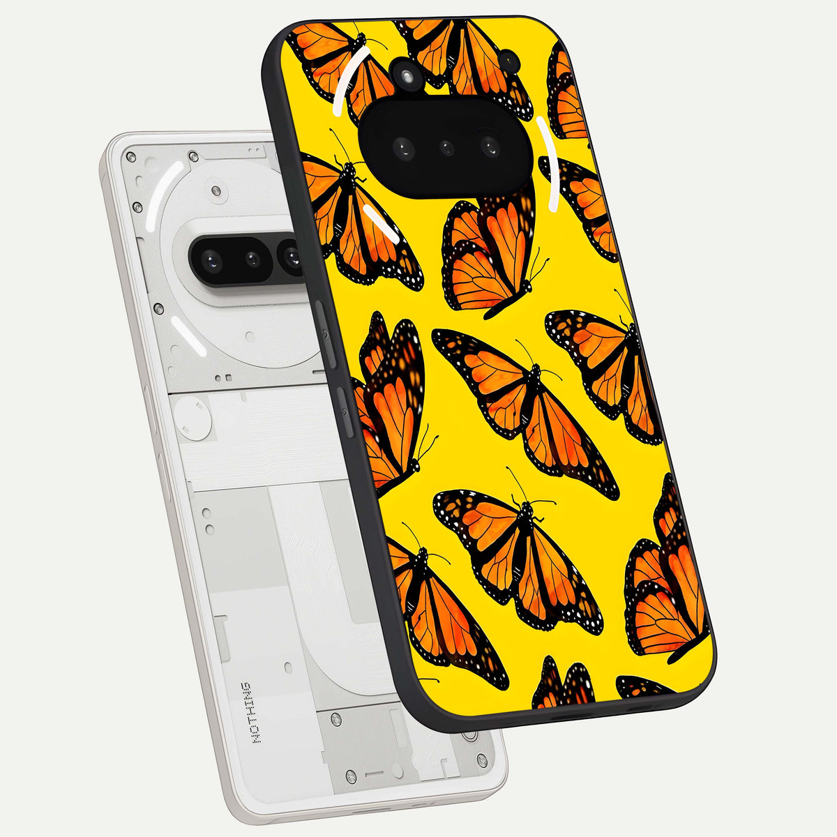  Golden Wing Flight back cover For Nothing Phone 3A slim fit glass case with vibrant aesthetic design