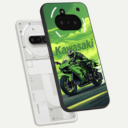  Greenery Sky back cover For Nothing Phone 3A slim fit glass case with vibrant aesthetic design