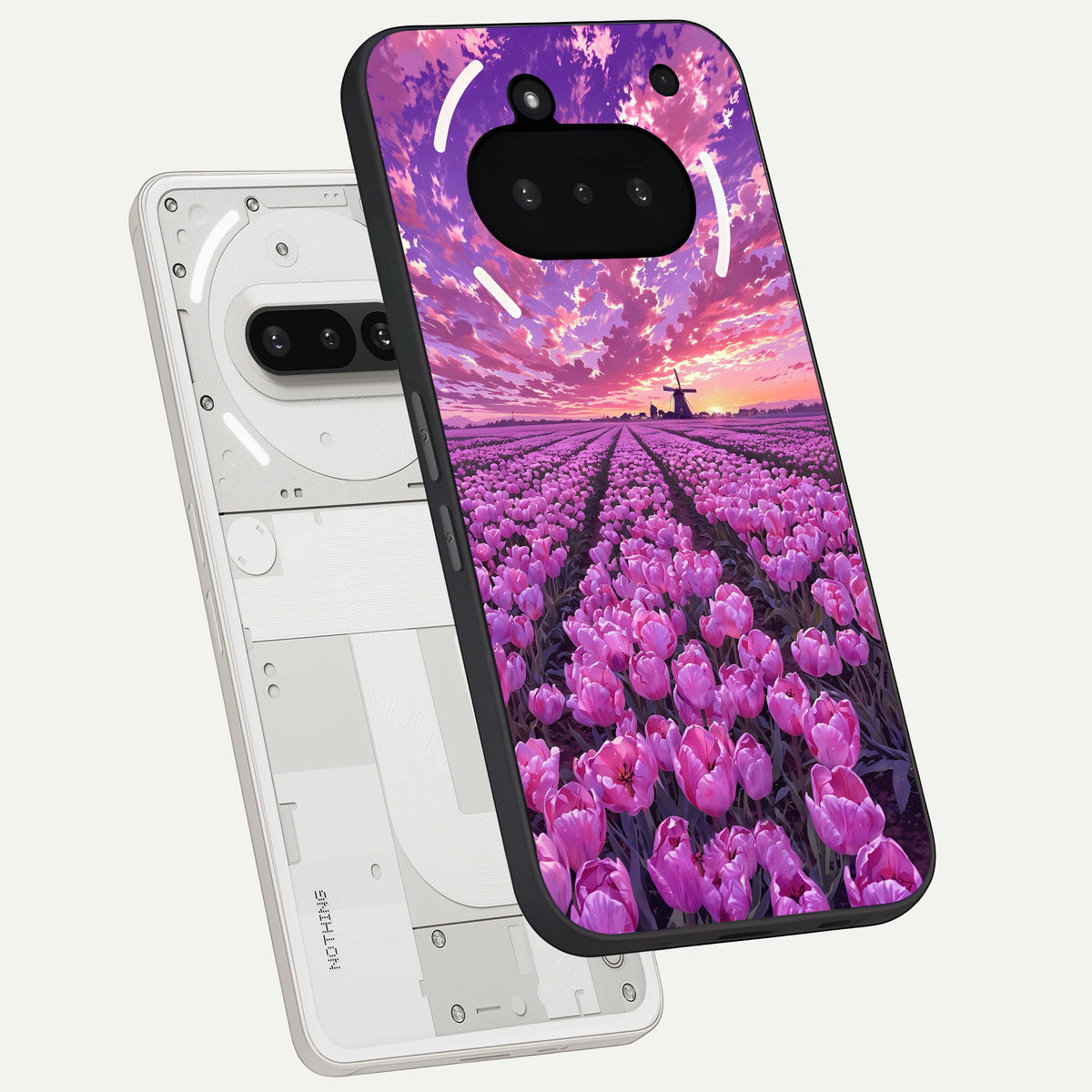  Lavender Dream Skies back cover For Nothing Phone 3A slim fit glass case with vibrant aesthetic design