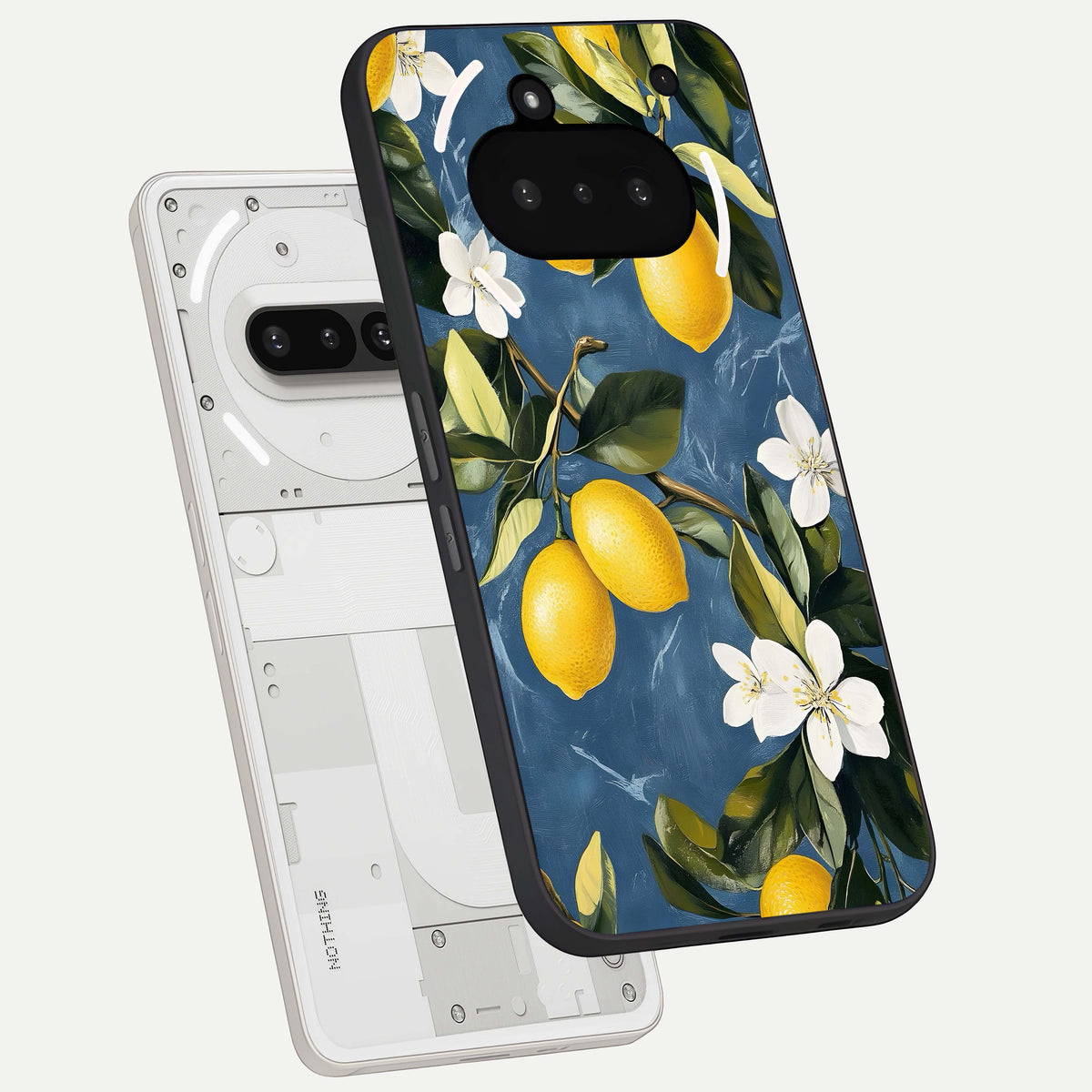  Lemon Dream Garden back cover For Nothing Phone 3A slim fit glass case with vibrant aesthetic design