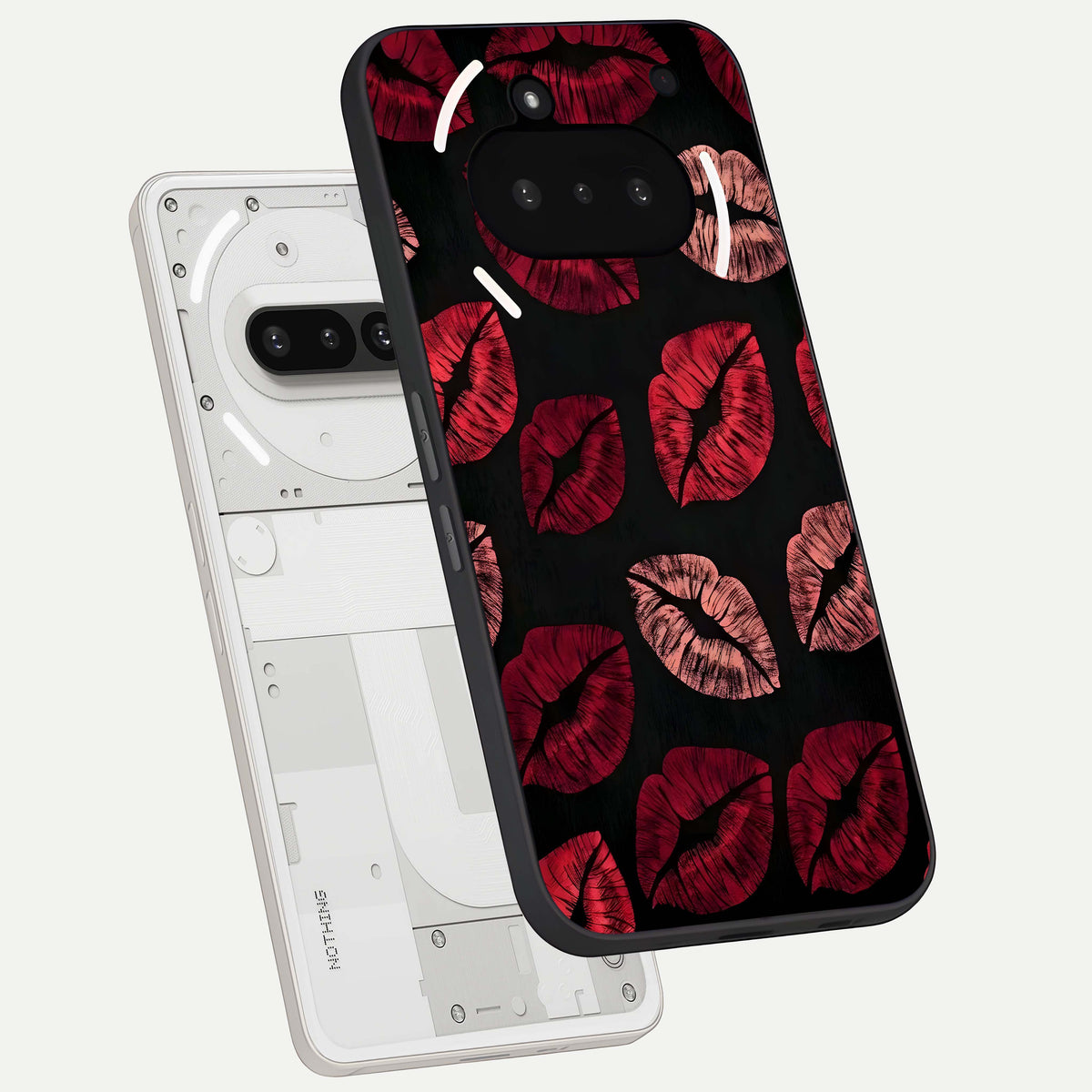  Midnight Kiss Love back cover For Nothing Phone 3A slim fit glass case with vibrant aesthetic design