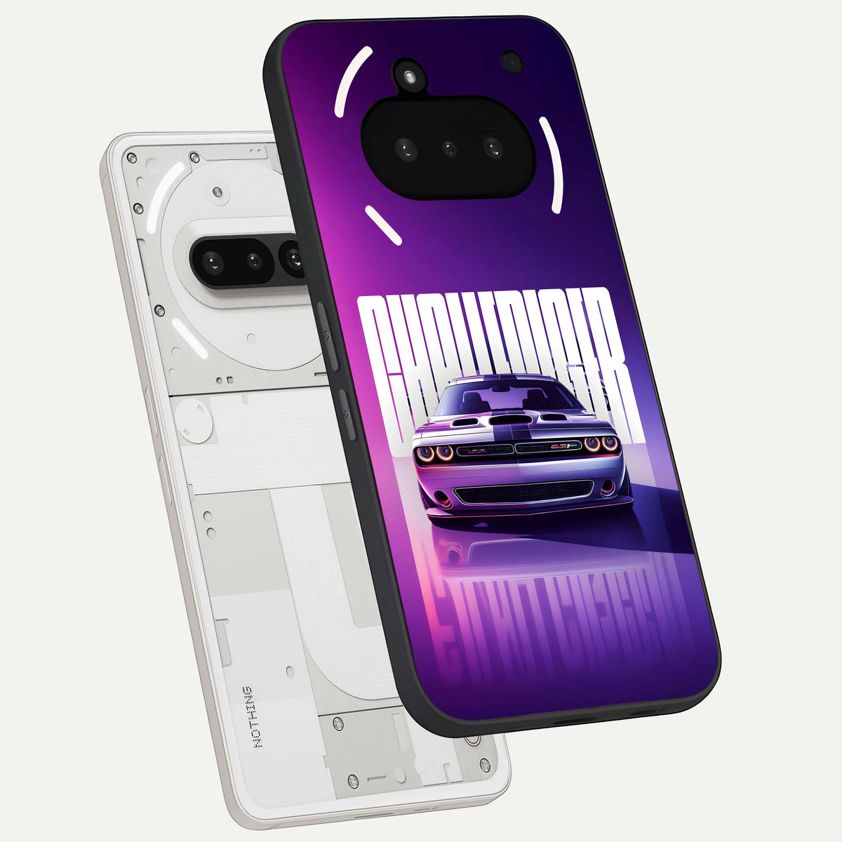  Midnight Muscle Ride back cover For Nothing Phone 3A slim fit glass case with vibrant aesthetic design