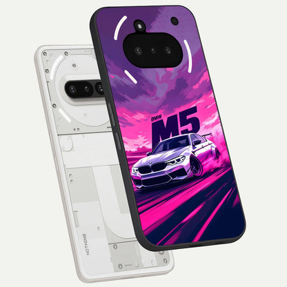  MS Neon Car back cover For Nothing Phone 3A slim fit glass case with vibrant aesthetic design