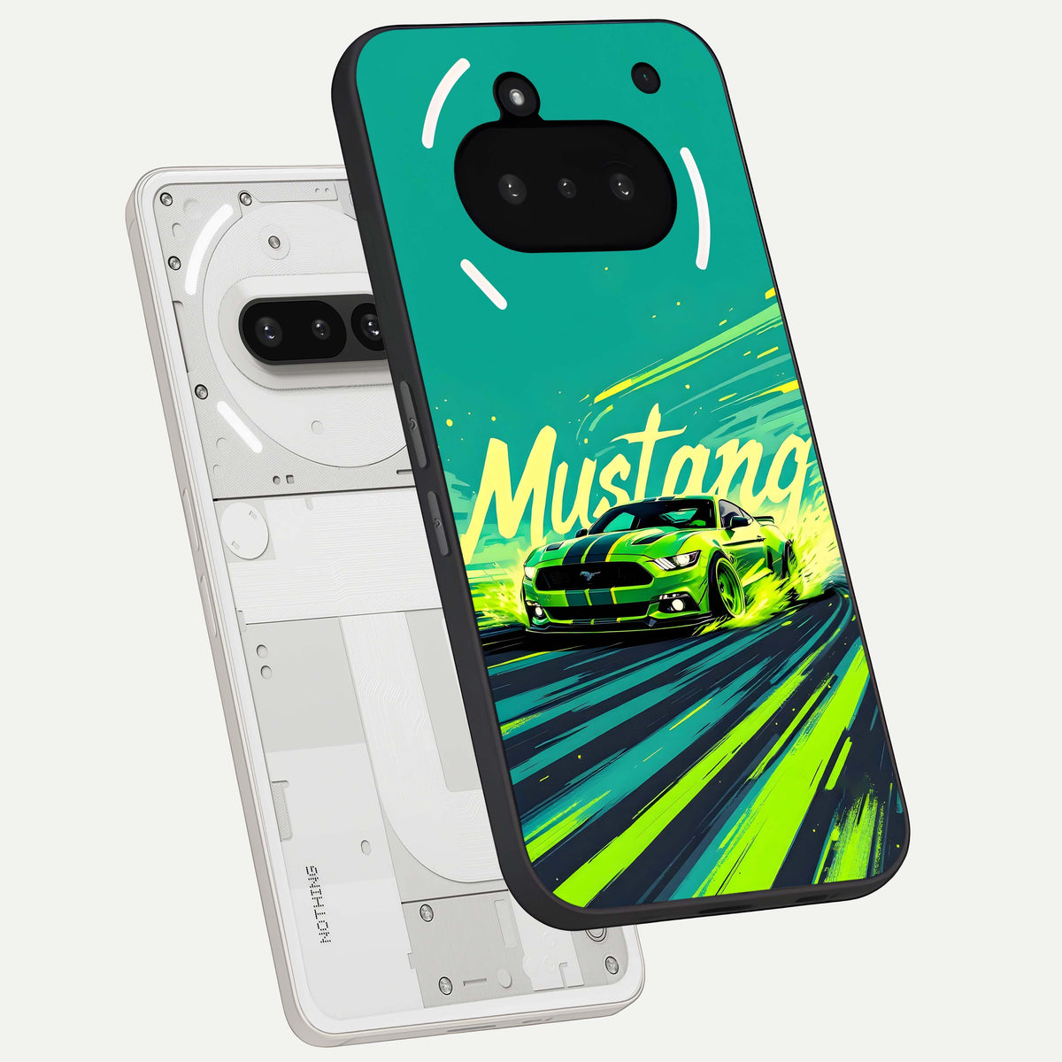  Mustang Bang back cover For Nothing Phone 3A slim fit glass case with vibrant aesthetic design