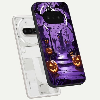  Pumpkin Patch Halloween back cover For Nothing Phone 3A slim fit glass case with vibrant aesthetic design