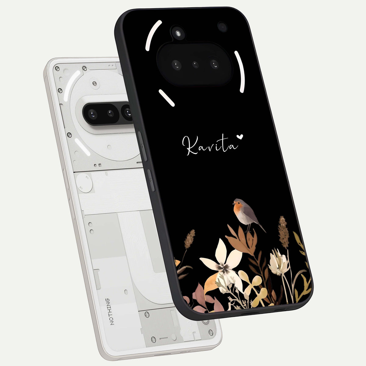 Quiet Garden Tune Custom Name back cover For Nothing Phone 3A slim fit glass case with vibrant aesthetic design