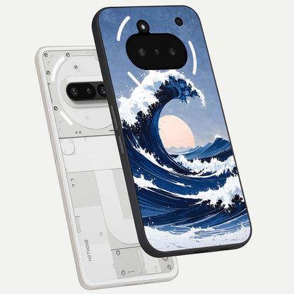  Rising Tide Power back cover For Nothing Phone 3A slim fit glass case with vibrant aesthetic design