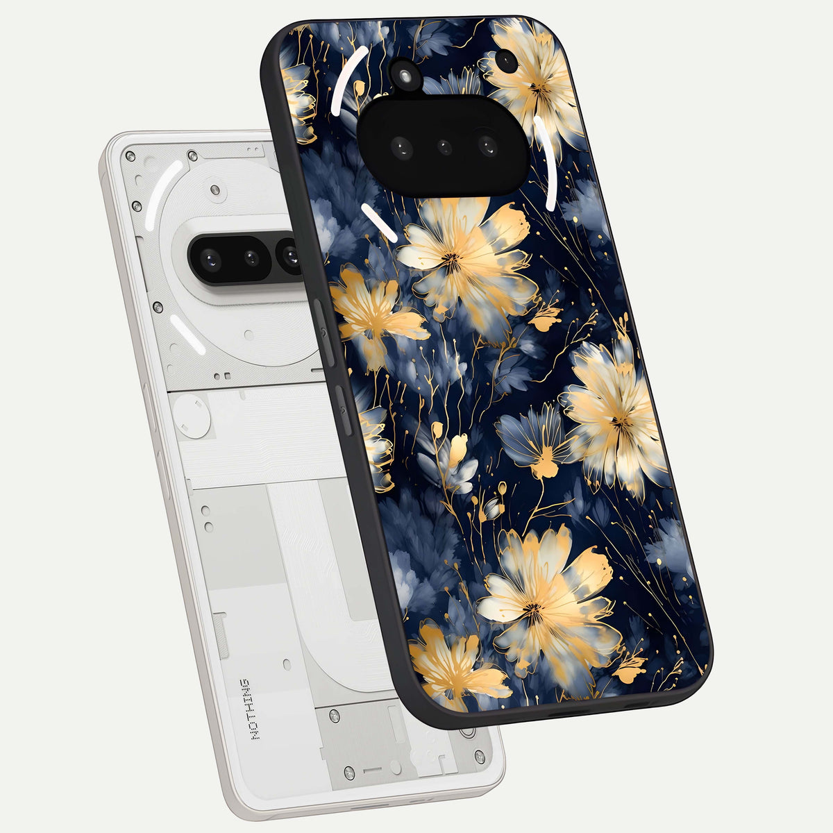  Royal Petal Dream back cover For Nothing Phone 3A slim fit glass case with vibrant aesthetic design
