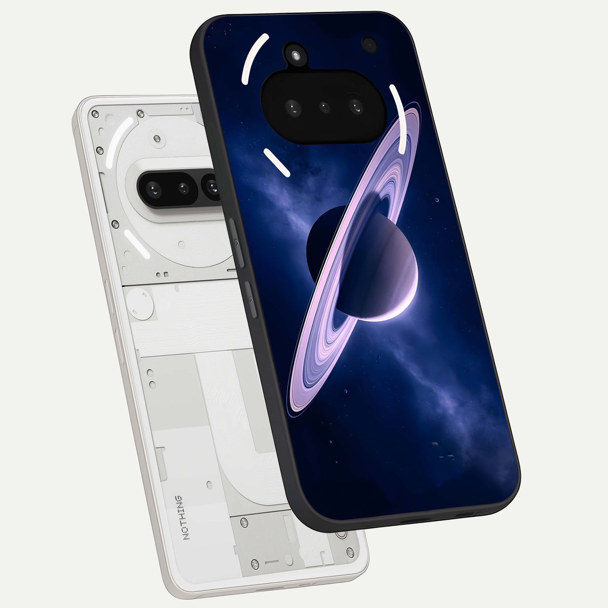  Saturn Ring Mystique back cover For Nothing Phone 3A slim fit glass case with vibrant aesthetic design