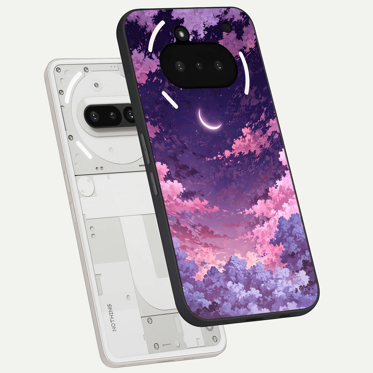  Sky Drift Clouds back cover For Nothing Phone 3A slim fit glass case with vibrant aesthetic design