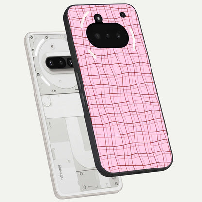  Soft Grid Bliss back cover For Nothing Phone 3A slim fit glass case with vibrant aesthetic design