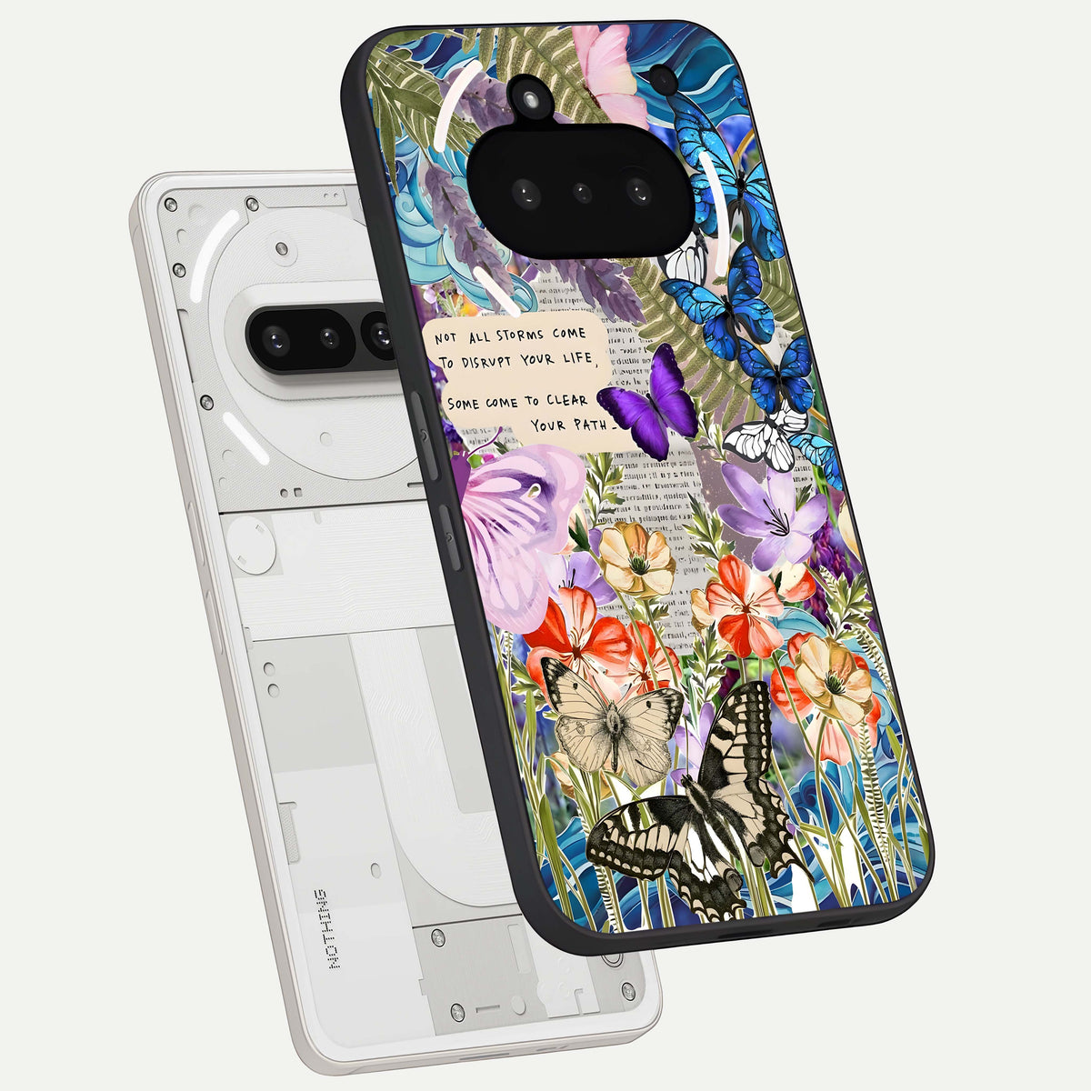  Storm Path Bloom back cover For Nothing Phone 3A slim fit glass case with vibrant aesthetic design