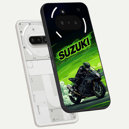  Suzuki Speed Beast back cover For Nothing Phone 3A slim fit glass case with vibrant aesthetic design