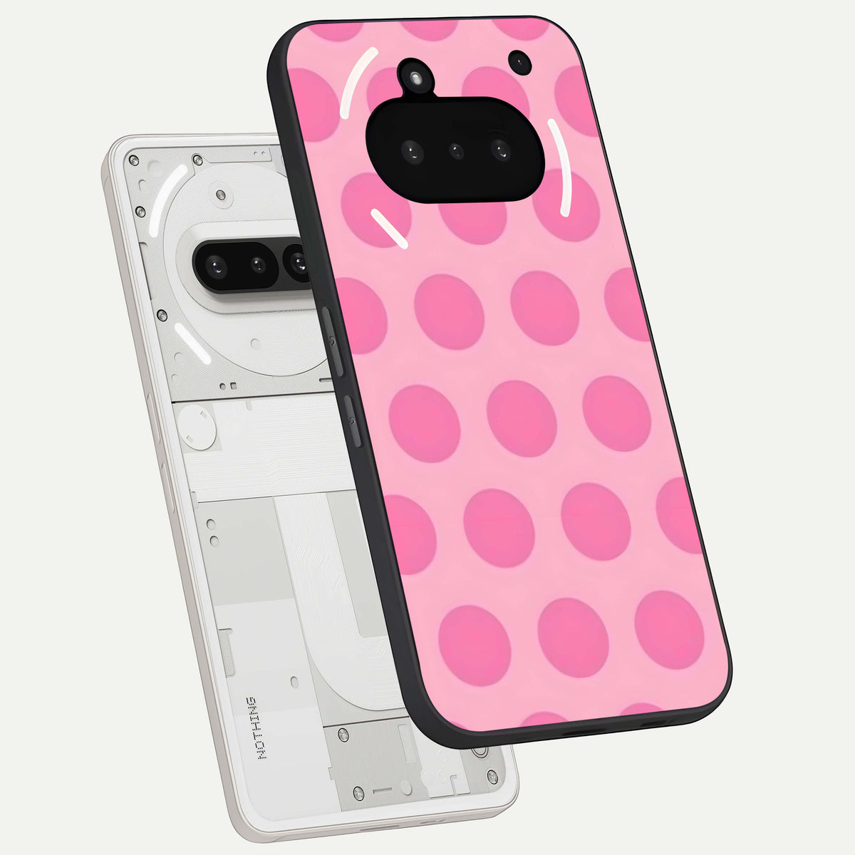  Sweet Dot Dreams back cover For Nothing Phone 3A slim fit glass case with vibrant aesthetic design