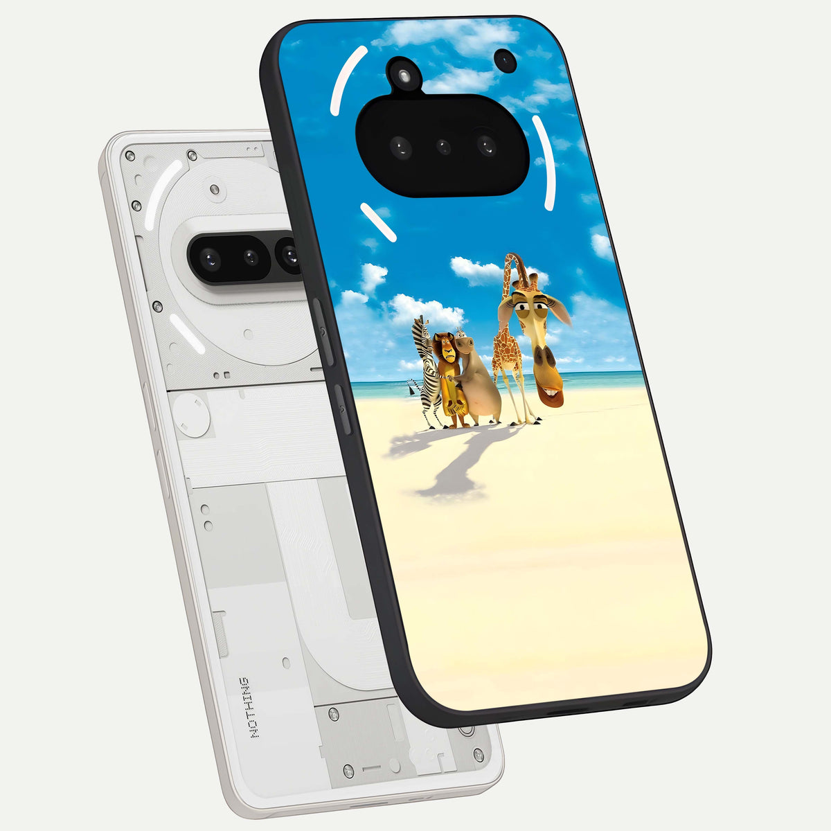  Tropical Fun Squad back cover For Nothing Phone 3A slim fit glass case with vibrant aesthetic design