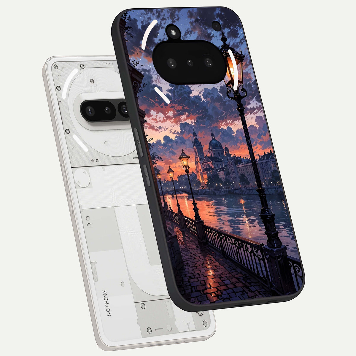  Twilight River Lights back cover For Nothing Phone 3A slim fit glass case with vibrant aesthetic design