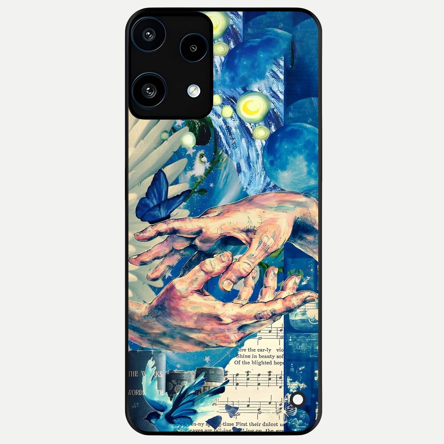  Aesthetic Divider Glass Case For Nothing Phone 3A Lite back cover – full design glossy printed glass finish