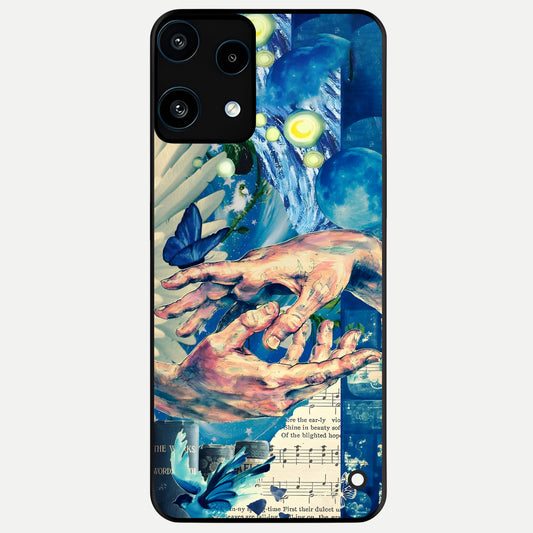  Aesthetic Divider Glass Case For Nothing Phone 3A Lite back cover – full design glossy printed glass finish