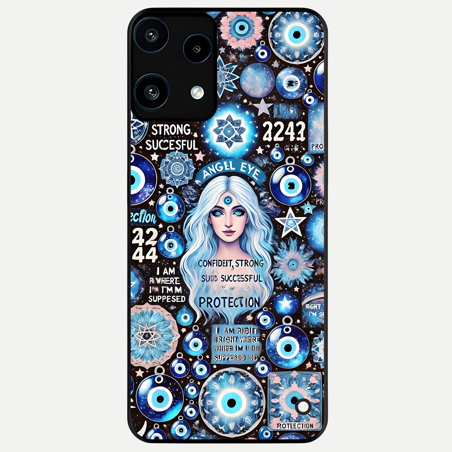  Angel Aura Shield Glass Case For Nothing Phone 3A Lite back cover – full design glossy printed glass finish