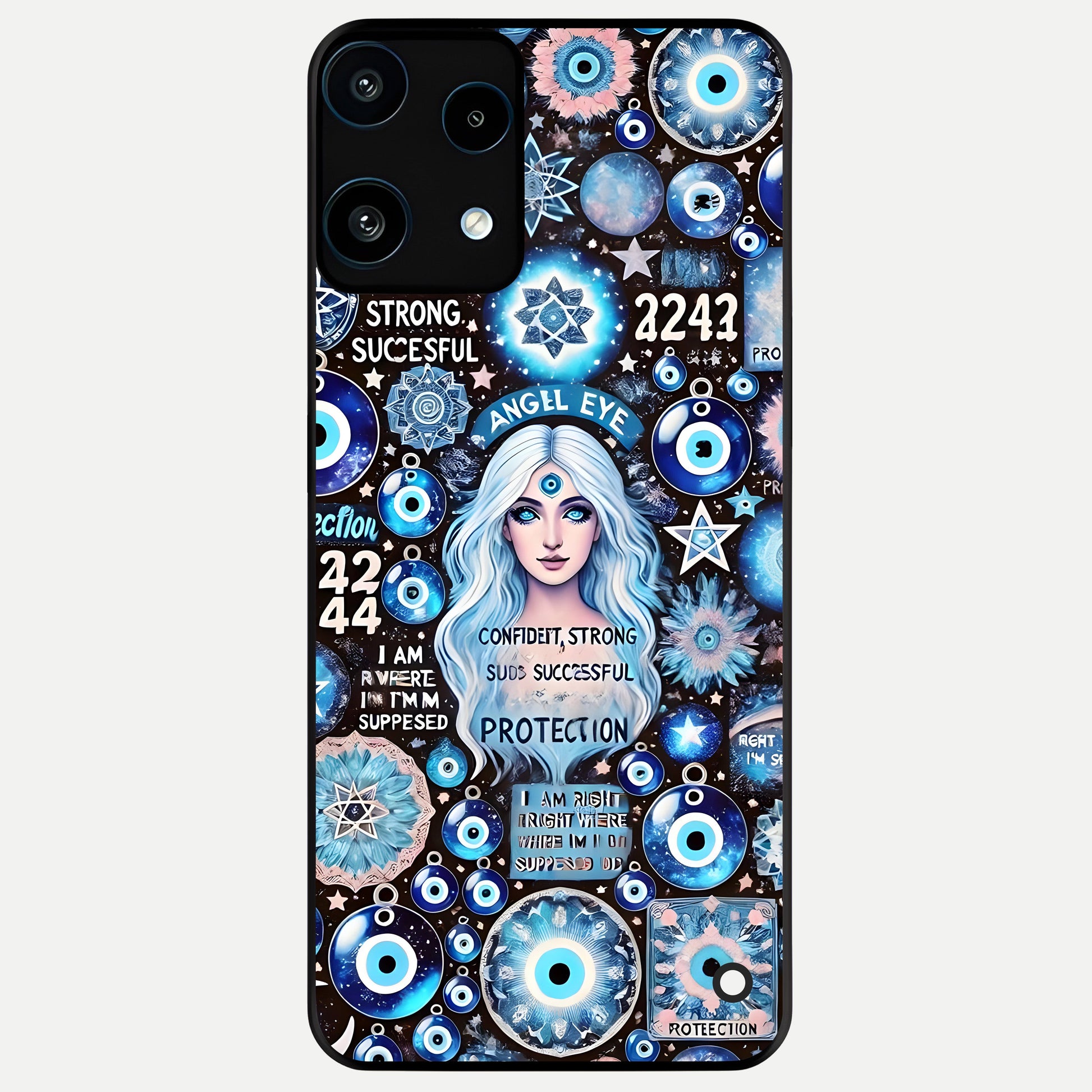  Angel Aura Shield Glass Case For Nothing Phone 3A Lite back cover – full design glossy printed glass finish