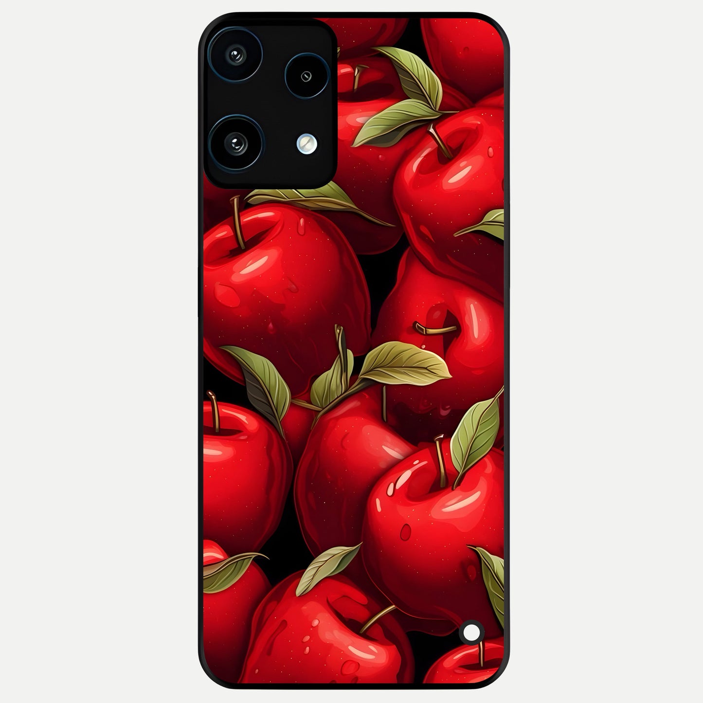  Apple Pattern Glass Case For Nothing Phone 3A Lite back cover – full design glossy printed glass finish