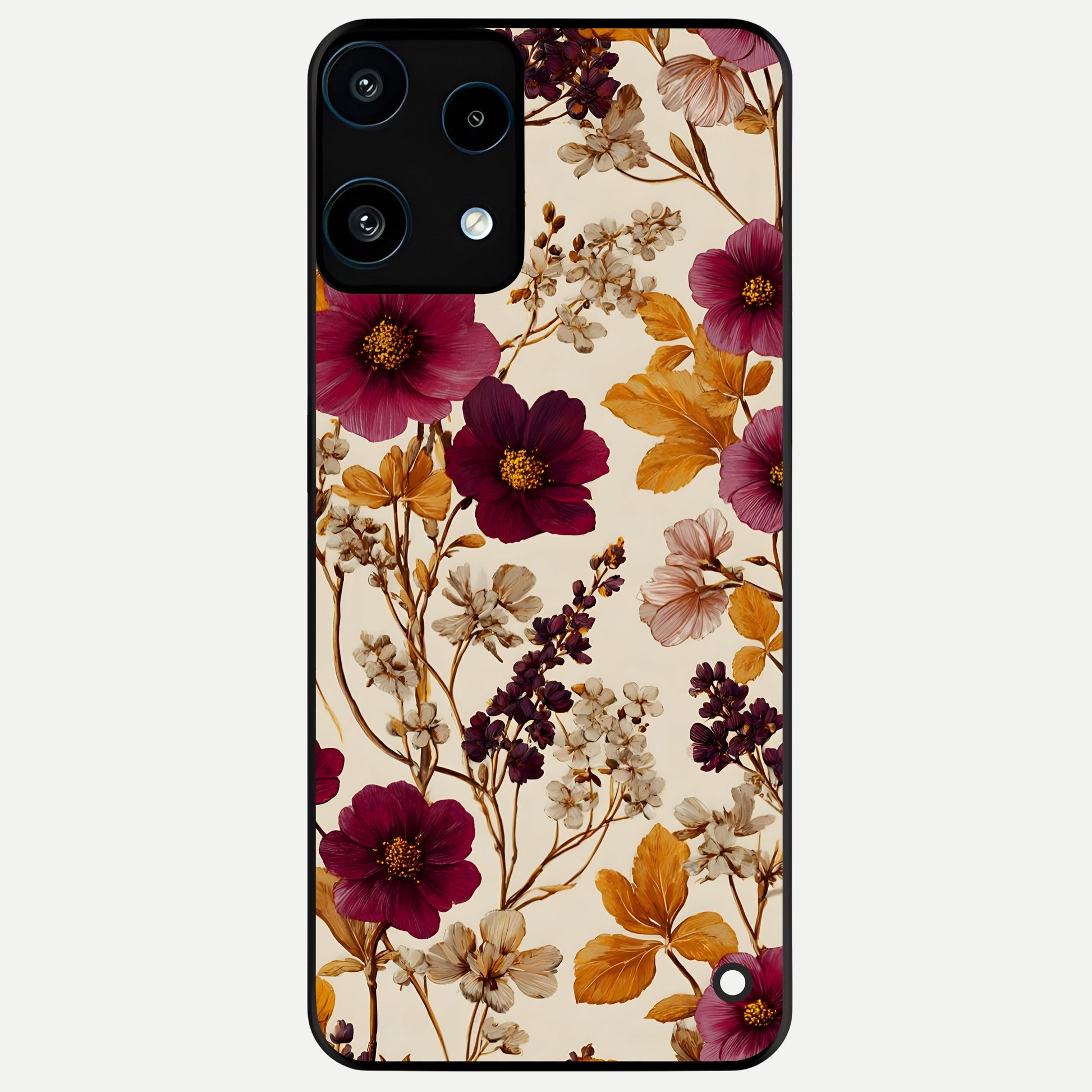  Autumn Wine Bloom Glass Case For Nothing Phone 3A Lite back cover – full design glossy printed glass finish