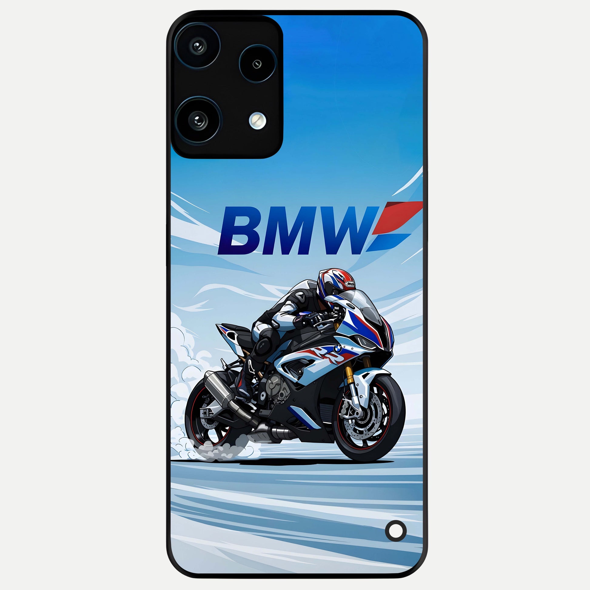  BMW Power Drift Glass Case For Nothing Phone 3A Lite back cover – full design glossy printed glass finish