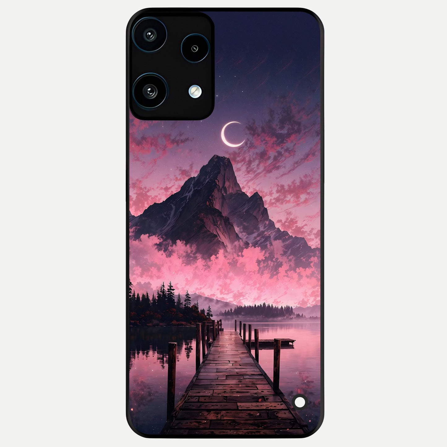  Beautiful Mountain View Glass Case For Nothing Phone 3A Lite back cover – full design glossy printed glass finish