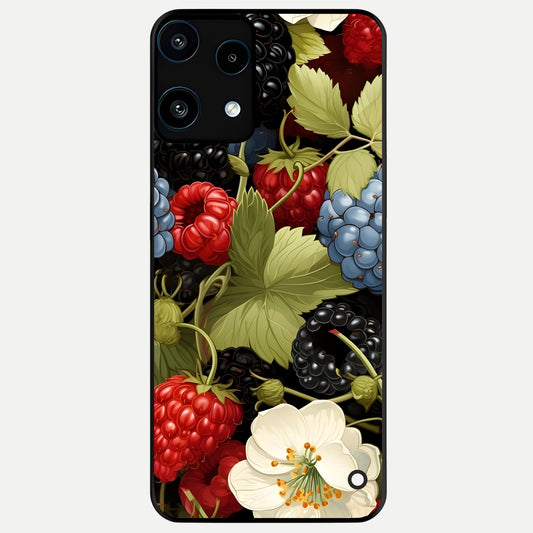  Berry Bloom Charm Glass Case For Nothing Phone 3A Lite back cover – full design glossy printed glass finish
