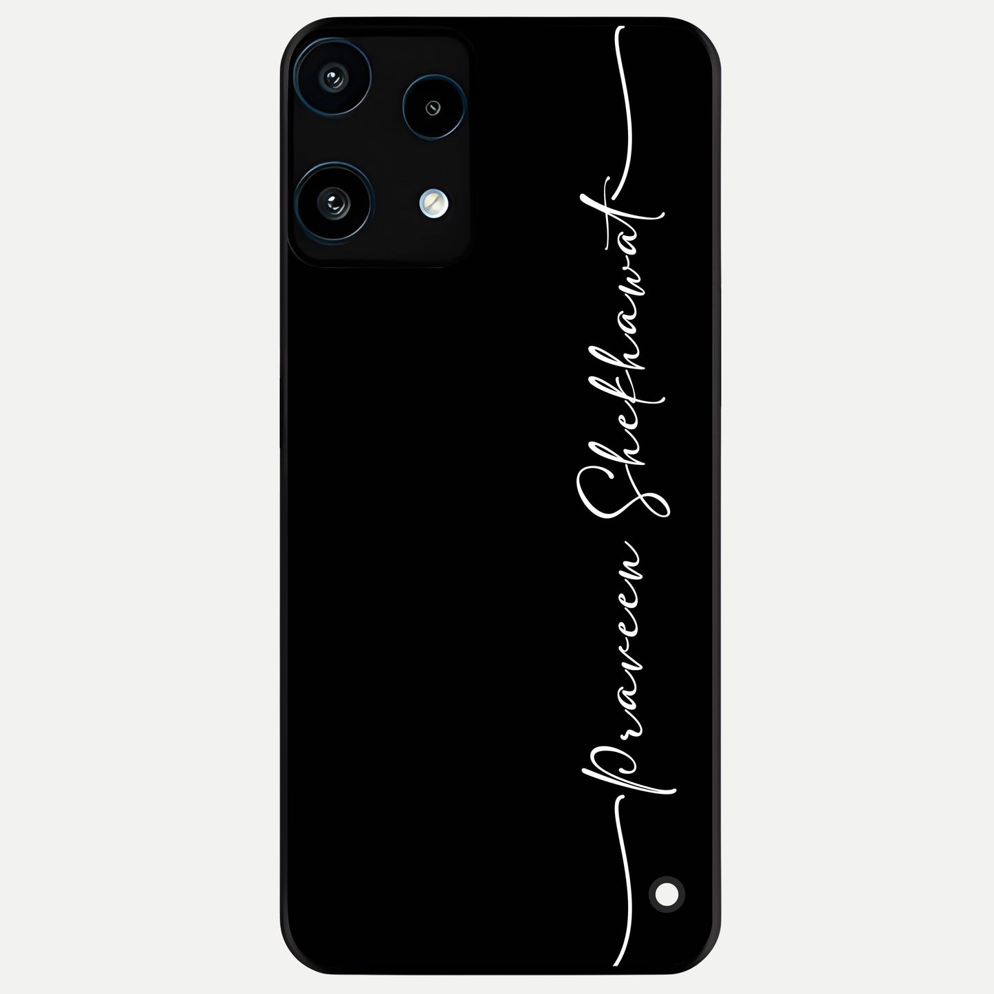  Black Tune Custom Name Glass Case For Nothing Phone 3A Lite back cover – full design glossy printed glass finish