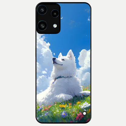  Blissful Cloud Pup Glass Case For Nothing Phone 3A Lite back cover – full design glossy printed glass finish