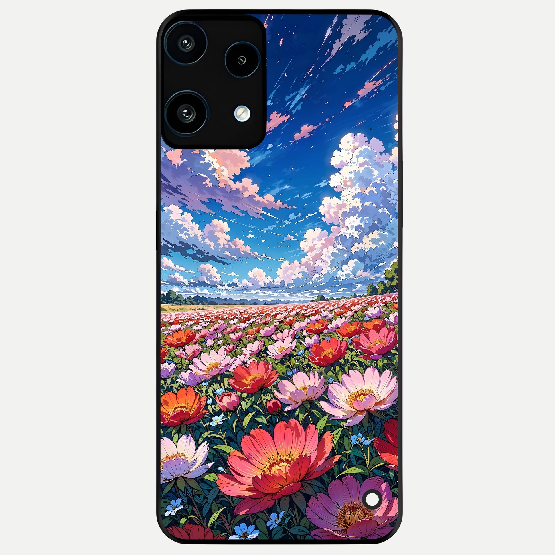  Blossom Sky Field Glass Case For Nothing Phone 3A Lite back cover – full design glossy printed glass finish